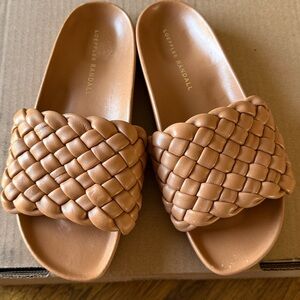 Loeffler Randall Tan Woven Sandals